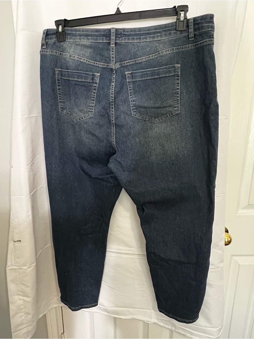 CeCe Dark Blue Ankle Button-Hem Jeans - Picture 5 of 5